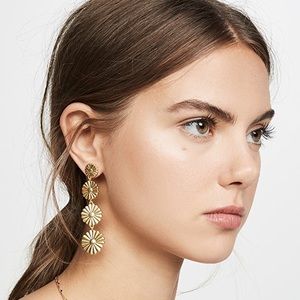 Madewell daisy chain earrings gold NWT